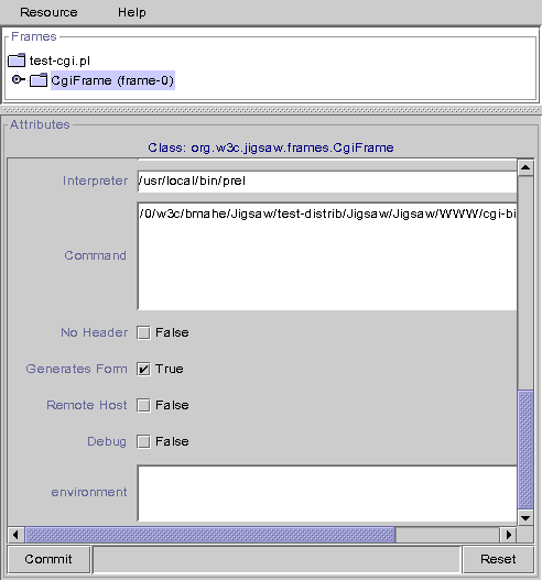 CGI configuration
