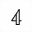 MATHEMATICAL DOUBLE-STRUCK DIGIT 4