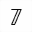 MATHEMATICAL DOUBLE-STRUCK DIGIT 7