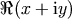 \Re(x + \ii y)