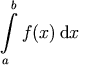 \int_a^b f(x) \, \diffd x