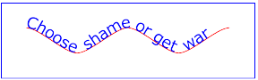 Example toap04 = text on a path layout rules
