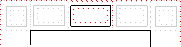 the top center box with margin, border, and padding, centered
within the page's top margin