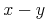 {{x}\unicode{8722}{y}}