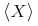 {\unicode{9001}{X}\unicode{9002}}