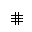 TRIPLE HORIZONTAL BAR WITH DOUBLE VERTICAL STROKE